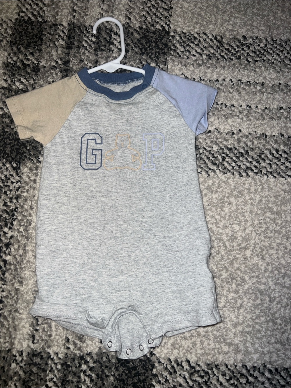 Baby Gap Logo Color Block Romper Onesie